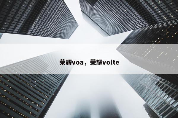 荣耀voa，荣耀volte