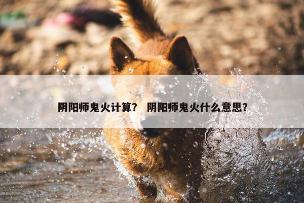 阴阳师鬼火计算？ 阴阳师鬼火什么意思？