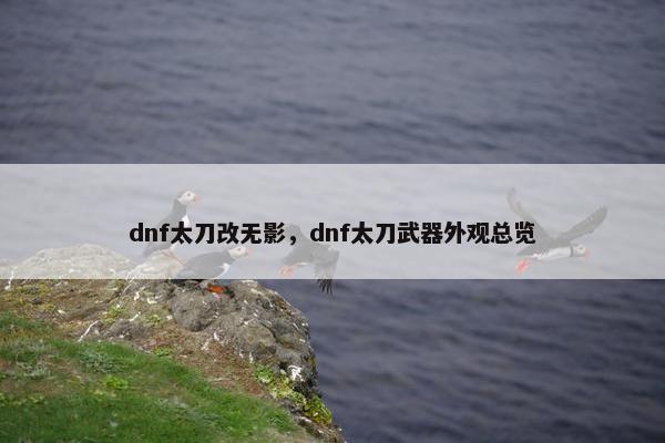 dnf太刀改无影，dnf太刀武器外观总览