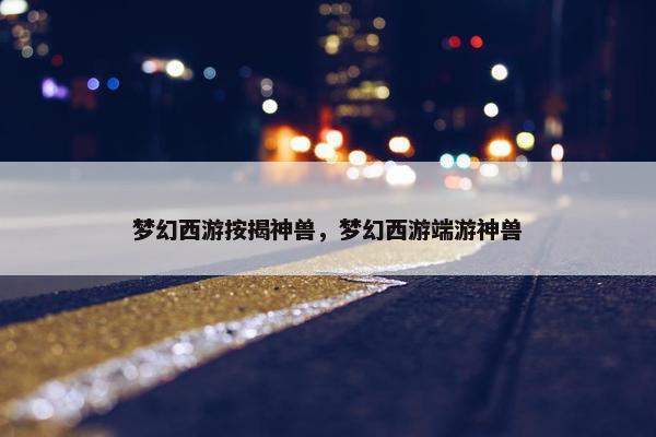梦幻西游按揭神兽，梦幻西游端游神兽