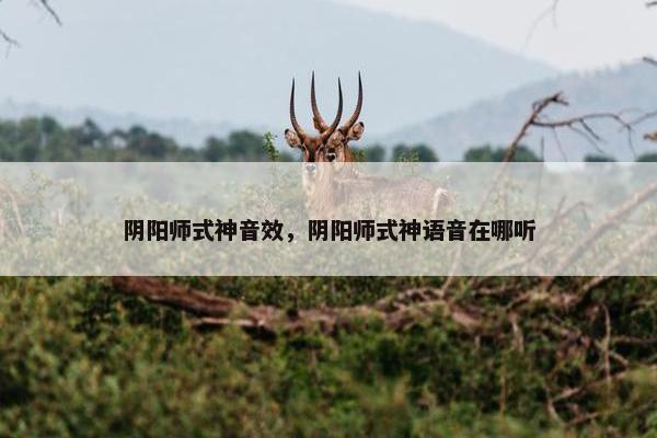 阴阳师式神音效，阴阳师式神语音在哪听