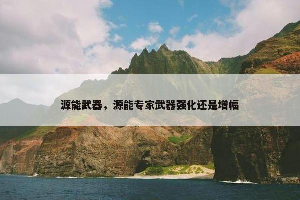 源能武器，源能专家武器强化还是增幅