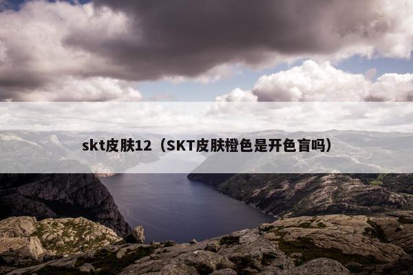 skt皮肤12（SKT皮肤橙色是开色盲吗）