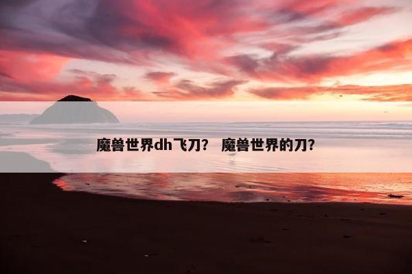 魔兽世界dh飞刀？ 魔兽世界的刀？