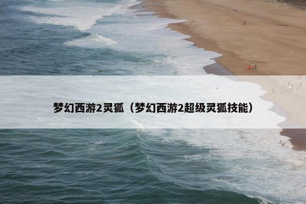 梦幻西游2灵狐（梦幻西游2超级灵狐技能）