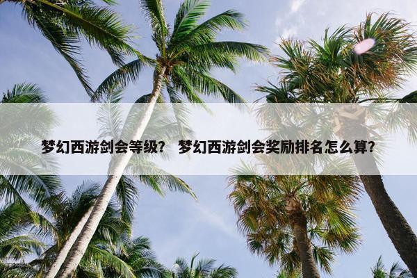 梦幻西游剑会等级？ 梦幻西游剑会奖励排名怎么算？
