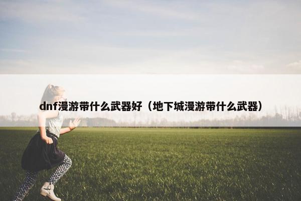 dnf漫游带什么武器好（地下城漫游带什么武器）
