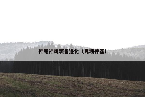 神鬼神魂装备进化（鬼魂神器）