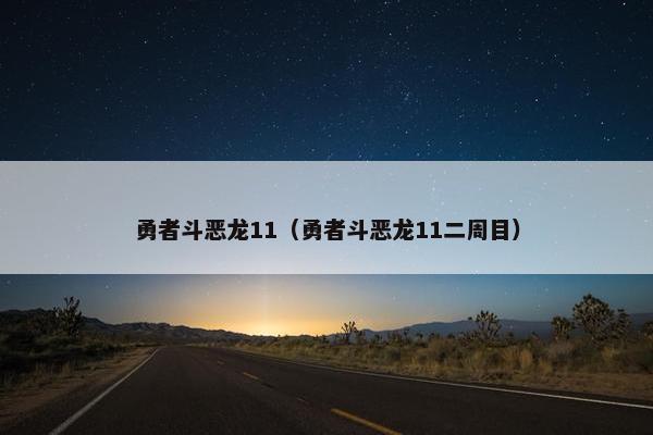 勇者斗恶龙11（勇者斗恶龙11二周目）