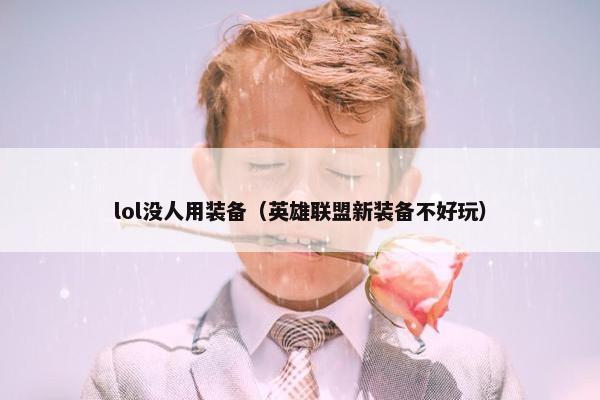 lol没人用装备（英雄联盟新装备不好玩）