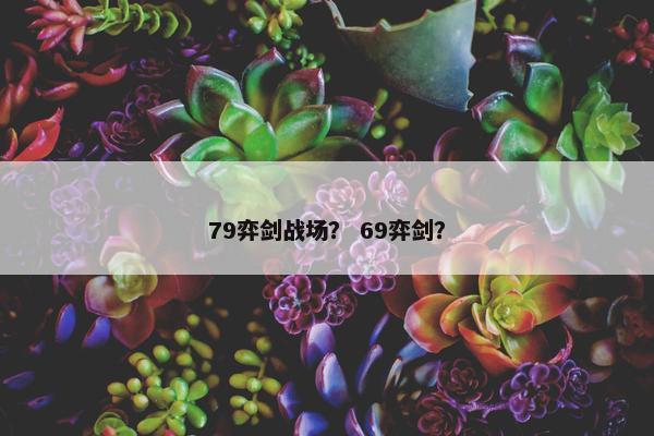 79弈剑战场？ 69弈剑？