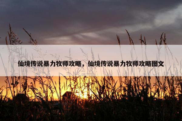 仙境传说暴力牧师攻略，仙境传说暴力牧师攻略图文