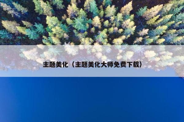 主题美化（主题美化大师免费下载）