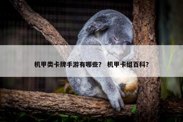 机甲类卡牌手游有哪些？ 机甲卡组百科？
