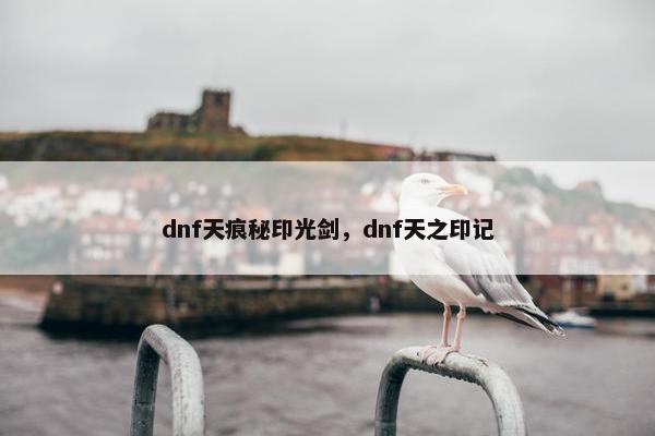 dnf天痕秘印光剑，dnf天之印记