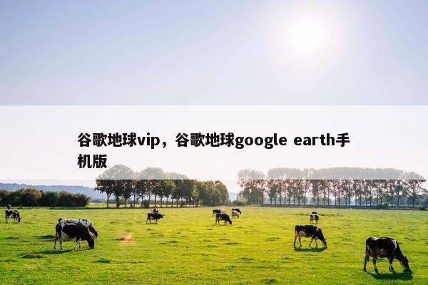 谷歌地球vip，谷歌地球google earth手机版
