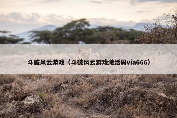 斗破风云游戏（斗破风云游戏激活码via666）