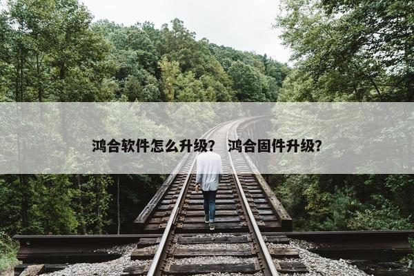 鸿合软件怎么升级？ 鸿合固件升级？