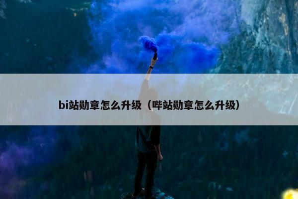 bi站勋章怎么升级（哔站勋章怎么升级）