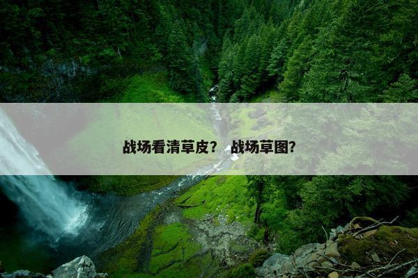 战场看清草皮？ 战场草图？