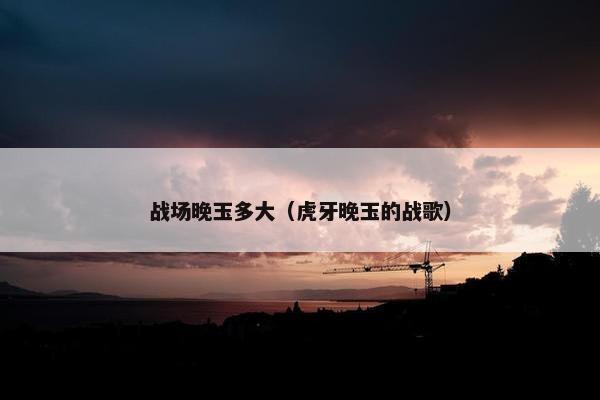 战场晚玉多大（虎牙晚玉的战歌）