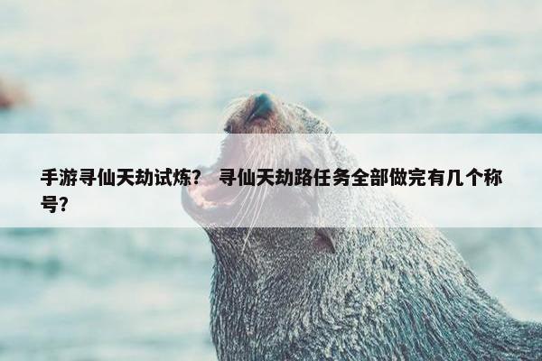 手游寻仙天劫试炼？ 寻仙天劫路任务全部做完有几个称号？