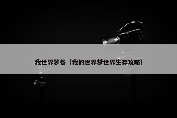 我世界梦谷（我的世界梦世界生存攻略）