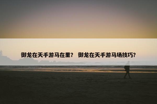 御龙在天手游马在里？ 御龙在天手游马场技巧？