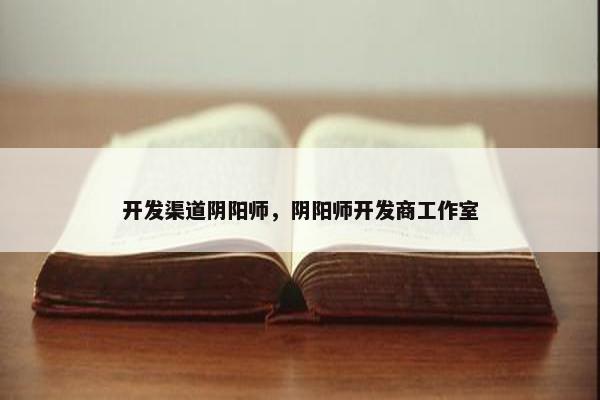 开发渠道阴阳师，阴阳师开发商工作室