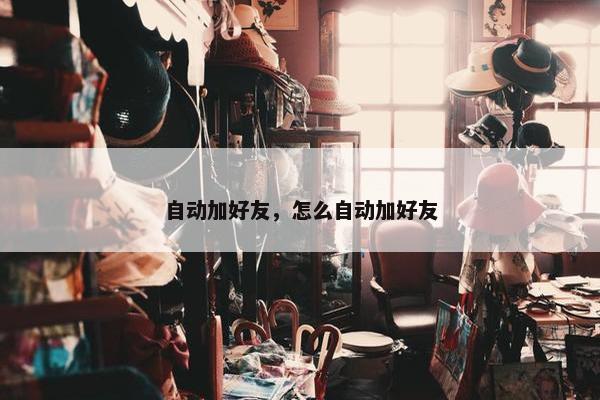 自动加好友，怎么自动加好友