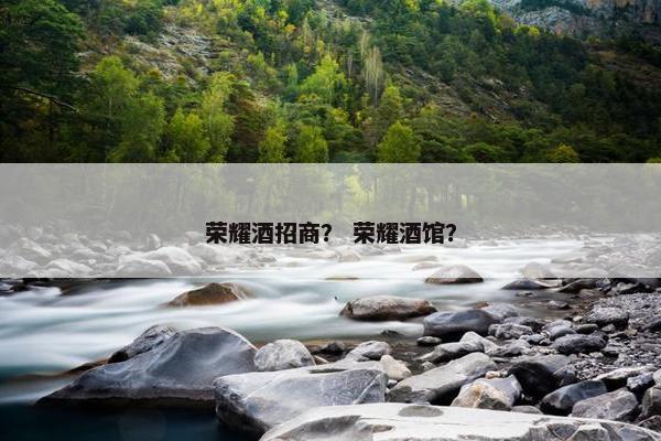 荣耀酒招商？ 荣耀酒馆？