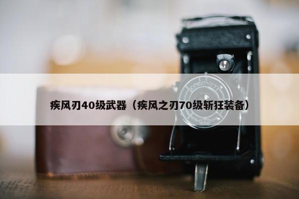 疾风刃40级武器（疾风之刃70级斩狂装备）