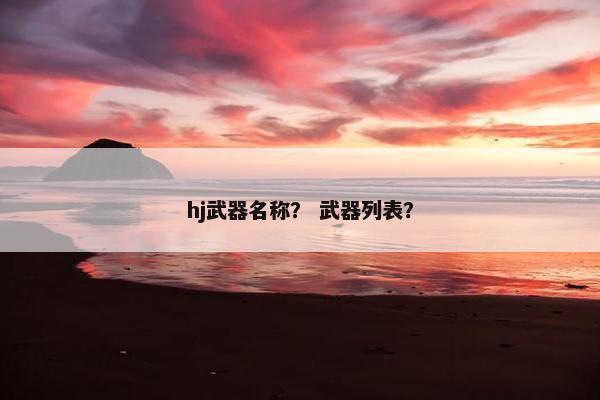 hj武器名称？ 武器列表？