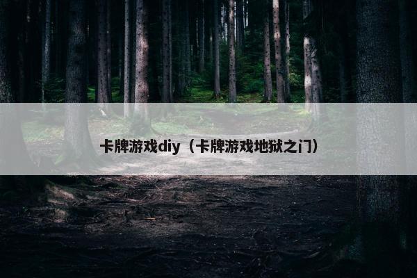 卡牌游戏diy（卡牌游戏地狱之门）