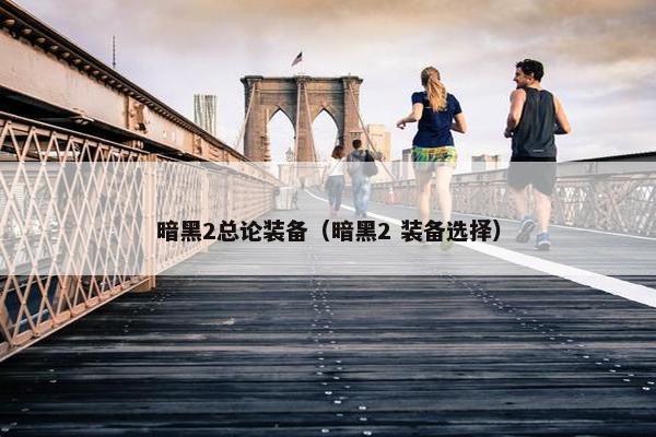 暗黑2总论装备（暗黑2 装备选择）