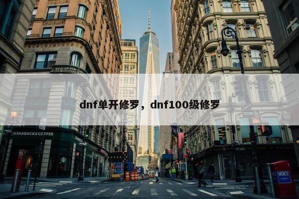 dnf单开修罗，dnf100级修罗
