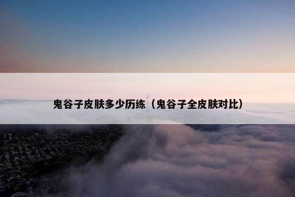 鬼谷子皮肤多少历练（鬼谷子全皮肤对比）