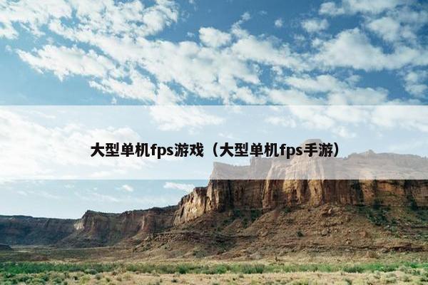 大型单机fps游戏（大型单机fps手游）