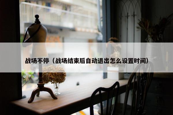 战场不停（战场结束后自动退出怎么设置时间）