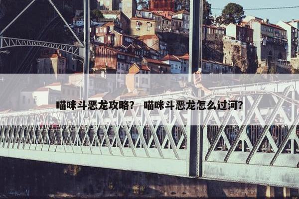 喵咪斗恶龙攻略？ 喵咪斗恶龙怎么过河？