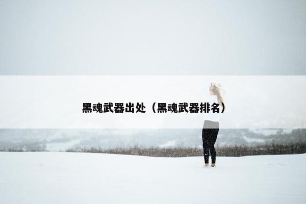 黑魂武器出处（黑魂武器排名）