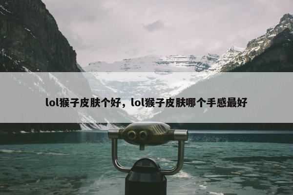 lol猴子皮肤个好，lol猴子皮肤哪个手感最好