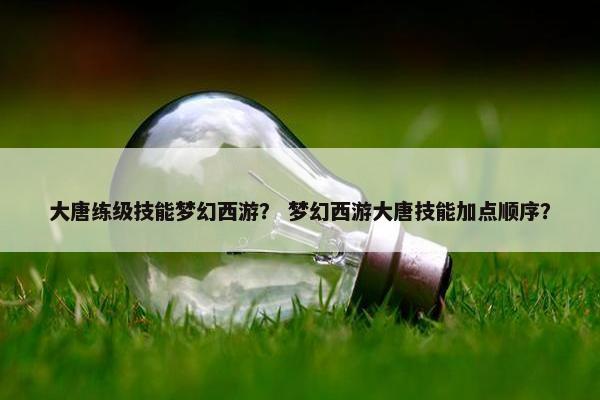 大唐练级技能梦幻西游？ 梦幻西游大唐技能加点顺序？