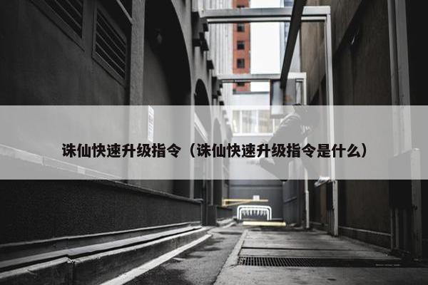 诛仙快速升级指令（诛仙快速升级指令是什么）