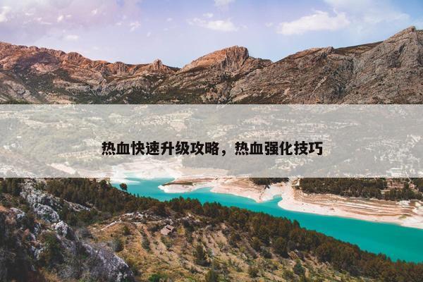 热血快速升级攻略，热血强化技巧