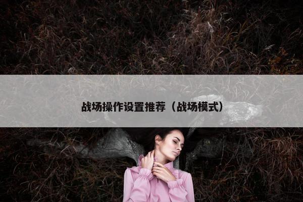 战场操作设置推荐（战场模式）