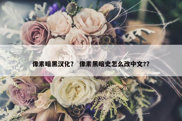 像素暗黑汉化？ 像素黑暗史怎么改中文?？
