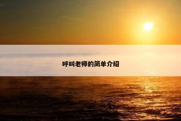 呼叫老师的简单介绍