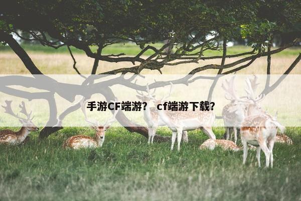 手游CF端游？ cf端游下载？