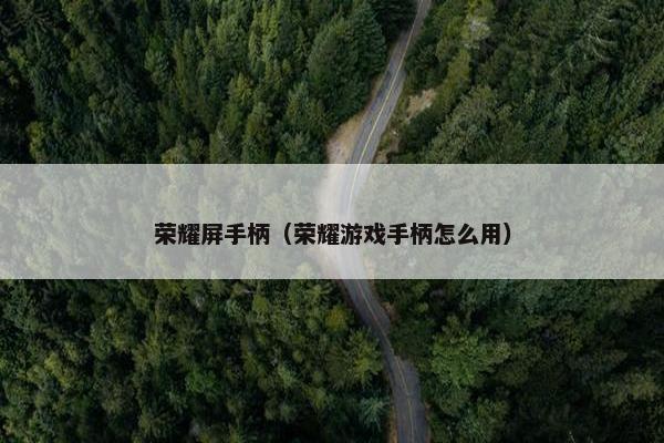 荣耀屏手柄（荣耀游戏手柄怎么用）